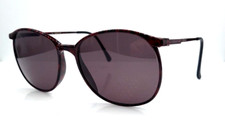 Vintage Marchon Marble Burgundy Oval Sunglasses Japan W/NEW LENSES 