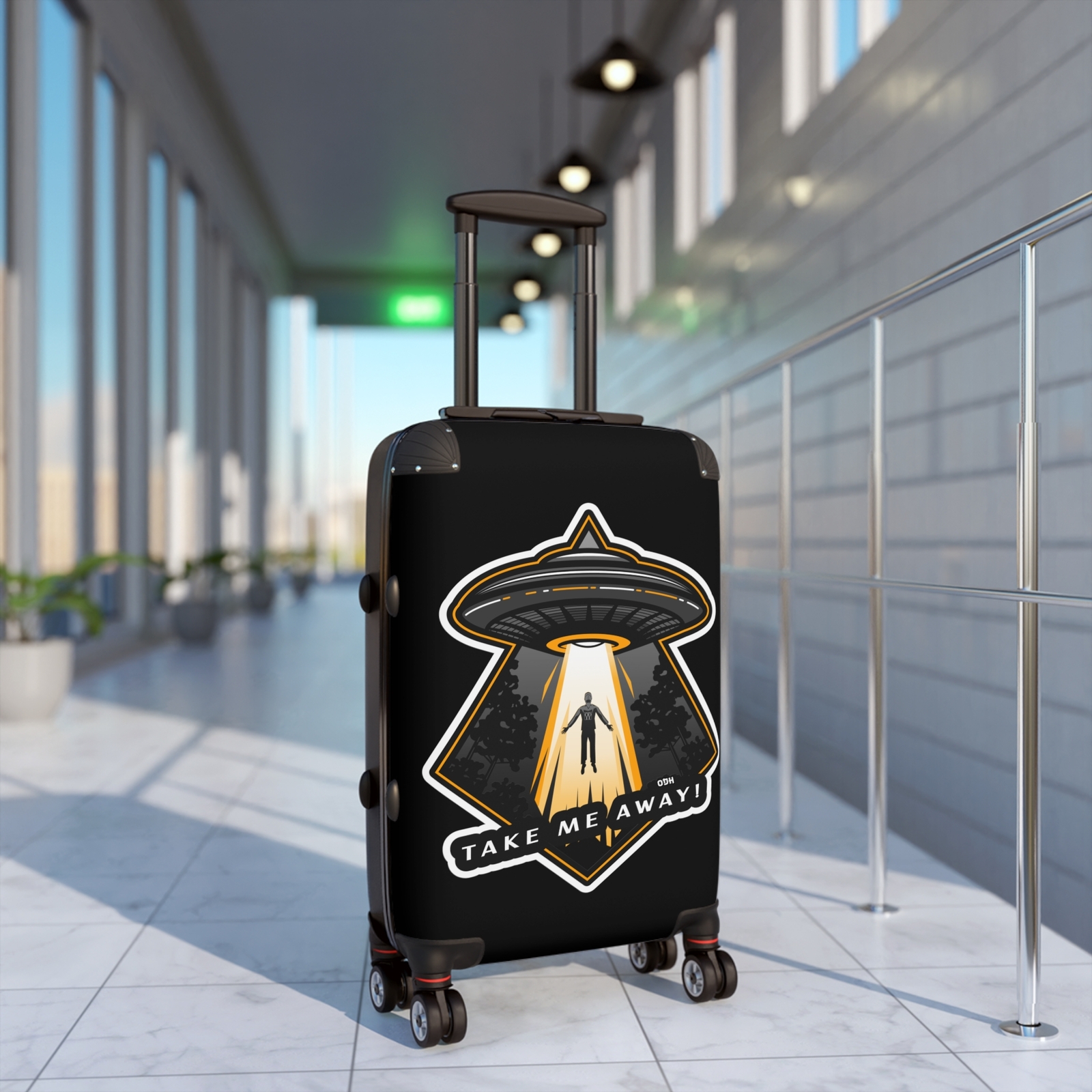 Alien Carry on Luggage, Take Me Away Cabin Suitcase, Extraterrestrial UFO Bag-image