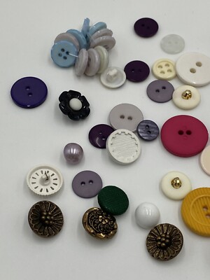50 Buttons assorted mixed color and sizes, new and vintages | eBay