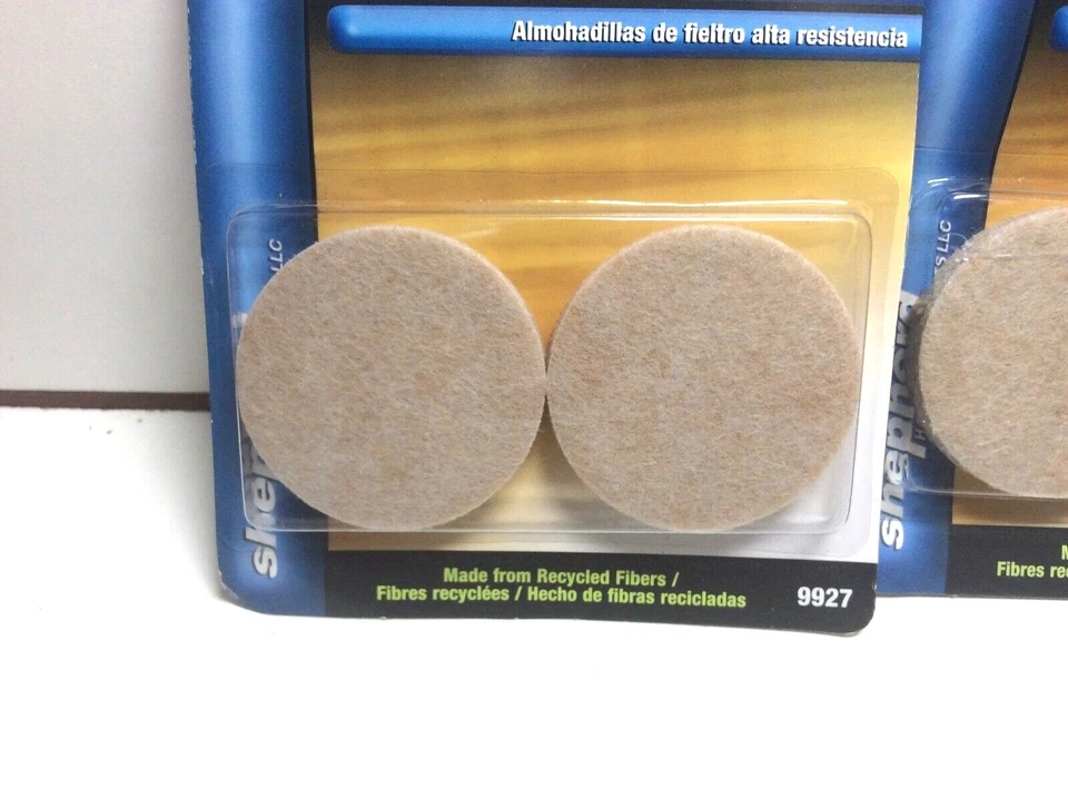 (2) Almohadillas para muebles de fieltro autoadhesivas de 2" Shepherd Hardware nuevas Foto 4 de 4