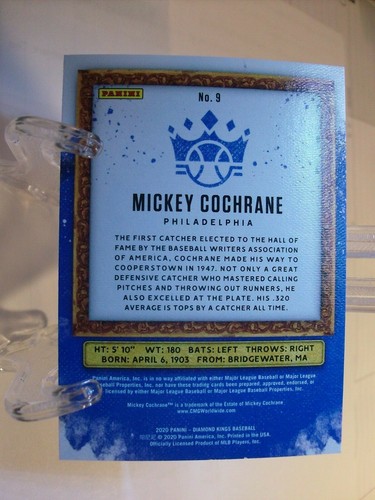 2020 Panini Diamond Kings Baseball Card #9 Mickey Cochrane (66331) - Picture 2 of 2