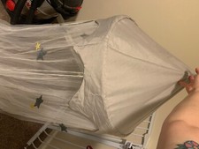 kids bed canopy crib baby stars moon 