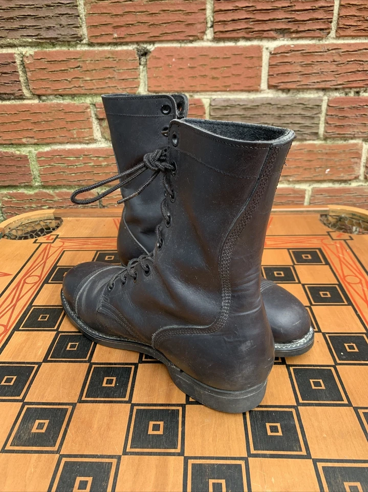 Biltrite ANSI Z41.1-1967 75 Hombres 8.5 R M EE. UU. Botas de Combate Cuero Negro Puntera de Acero Foto 3 de 4