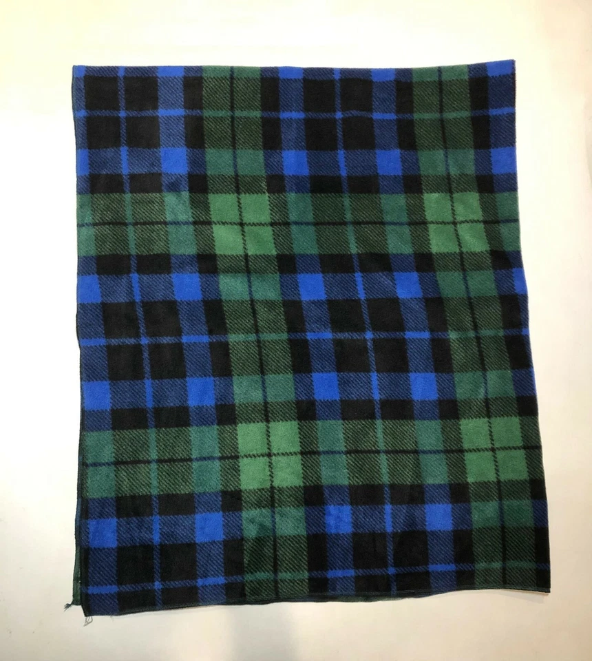 ZooFleece Green Blue Plaid Fleece 50X60" Blanket Quilt Christmas Throw Gift - Image 2 of 4