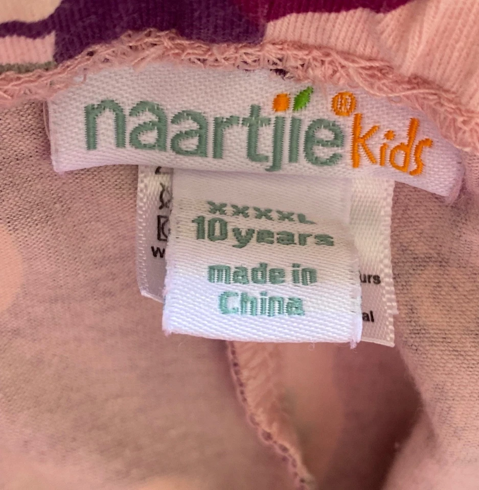 NAARTJIE KIDS 儿童 女孩 长 粉色 紫色 花卉 裤子 荷叶边 钩针编织 10 XXXXL — 第 4/4 张图片
