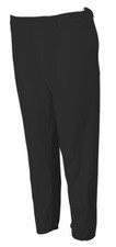 RAWLINGS YOUTH PULL UP BASEBALL SOFTBALL PANTS ELASTIC WAIST BOYS GIRLS BLACK