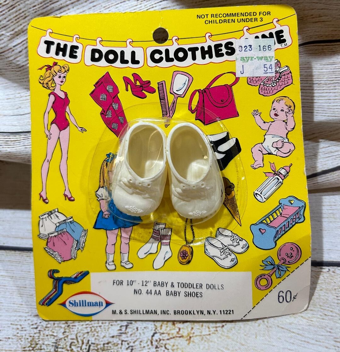 Vintage Shillman Doll Clothes Line Shoes Fits 10" 12" Dolls No 44A