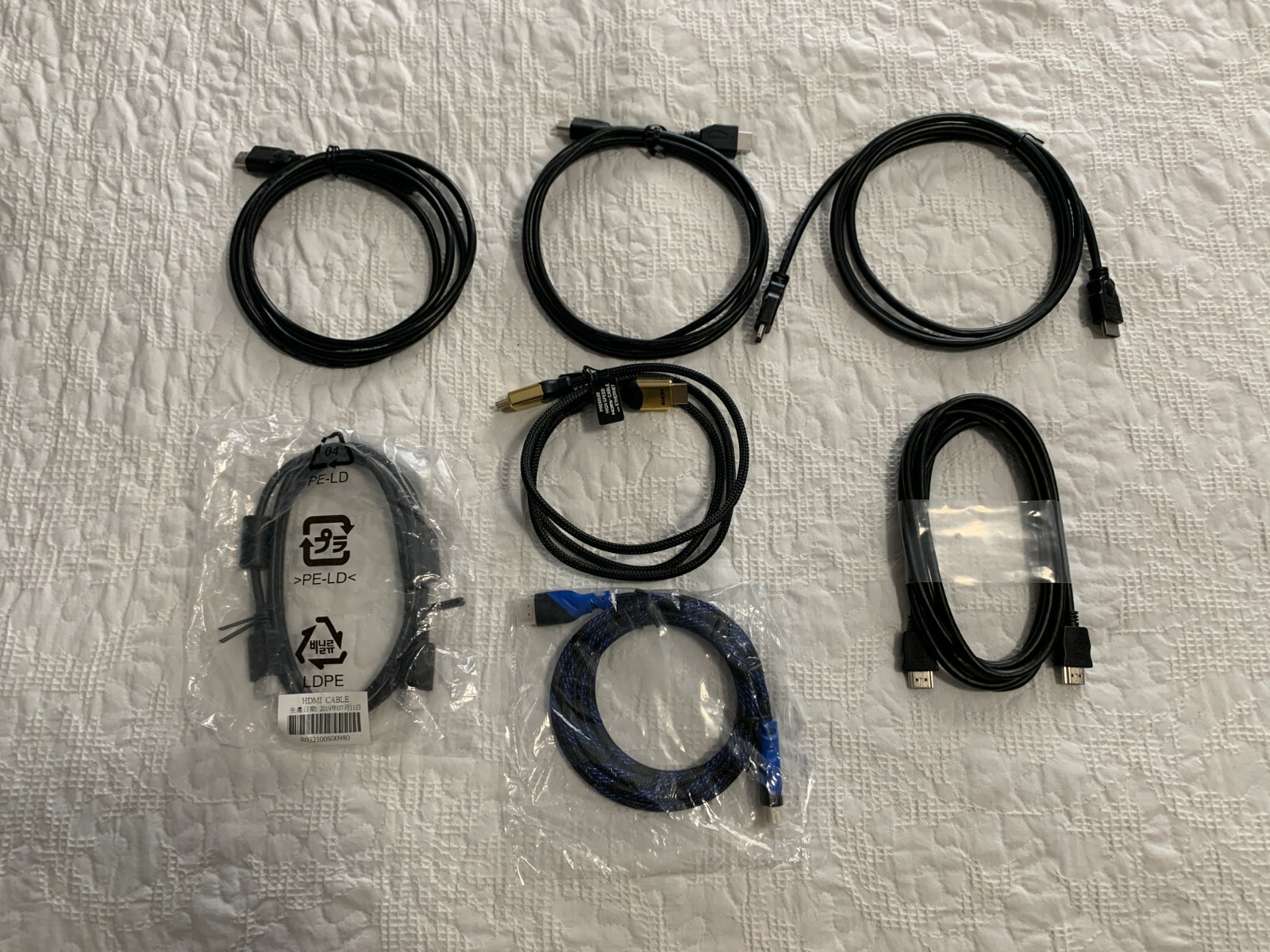 Lot of 7 High Speed HDMI Cable (Comcast, Hotron, Dish Network, etc)