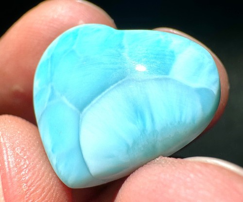 21.1ct Rare NATURA Larimar Stone Copper Pectolite Polished specimen - Picture 5 of 9