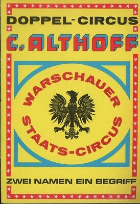 Doppel- Circus C. Althoff Warschauer Staats Circus Program
