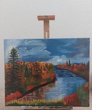 acrylic painting on canvas landscape