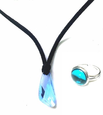 water Aquamarine pendant necklace set 