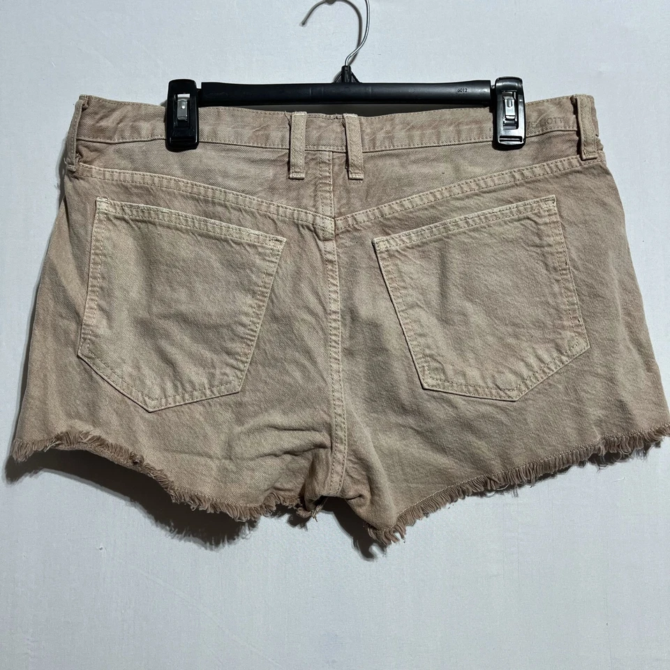 Женские шорты Current/Elliott The Boyfriend 29 из джинсовой ткани с потертым подолом и карманами - Изображение 4 из 4