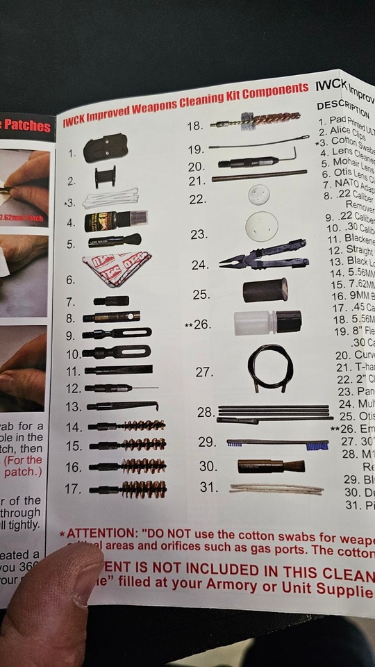 Otis IWCK Improved Weapons Cleaning Kit NSN 1005015627393 Military