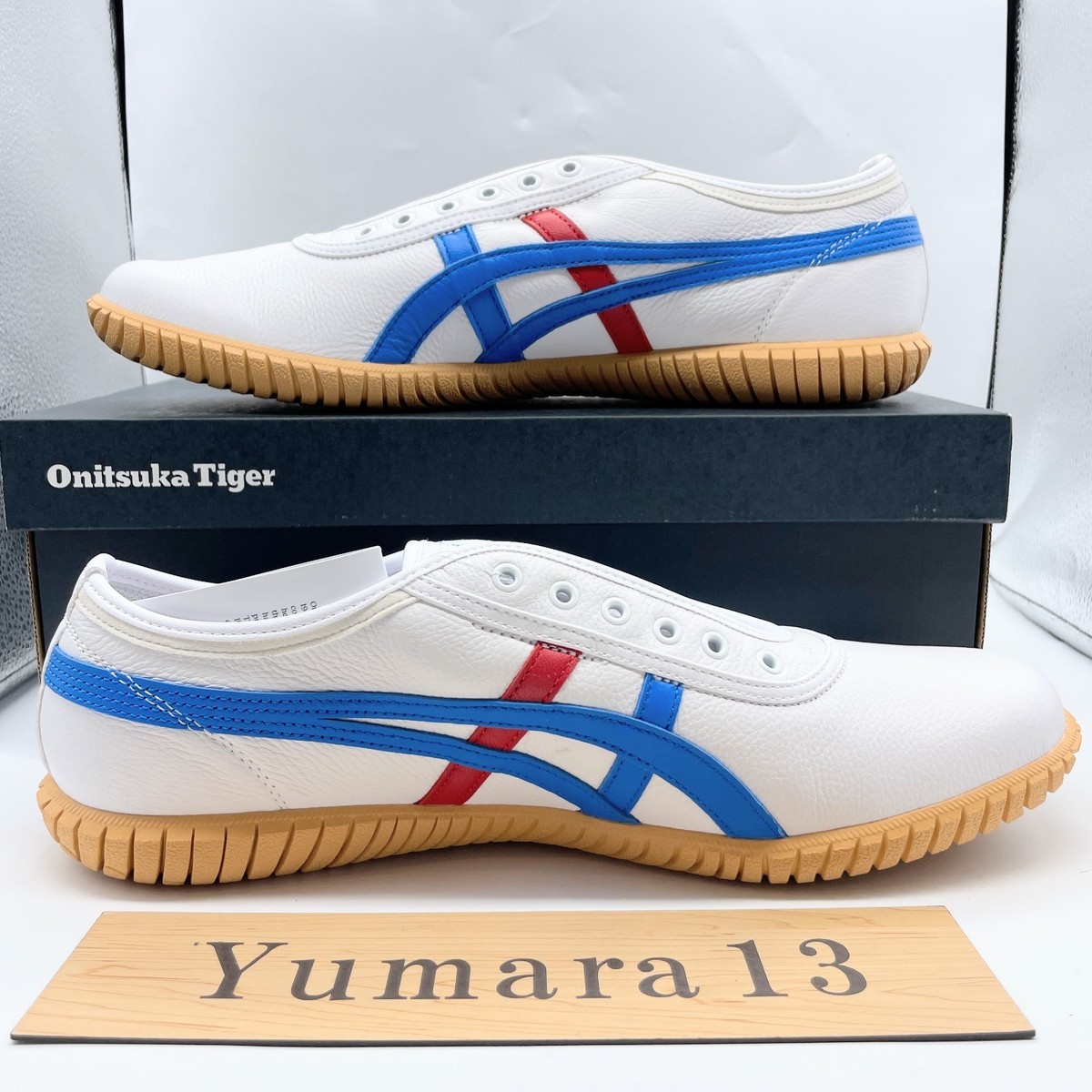 ◼︎/TUYOSHI/ ◼︎ Onitsuka Tiger Tsunahiki Slip-On White Directoire Blue 1183C529