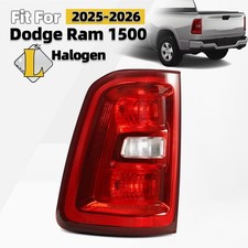 Halogen Tail Light For 2025-2026 Dodge Ram 1500 w/Chrome Bezel Driver Left Side