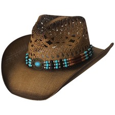 Wildarms Western Cowboy Hat for Women Men Wide Brim Woven Straw Cowboy Hat fo...