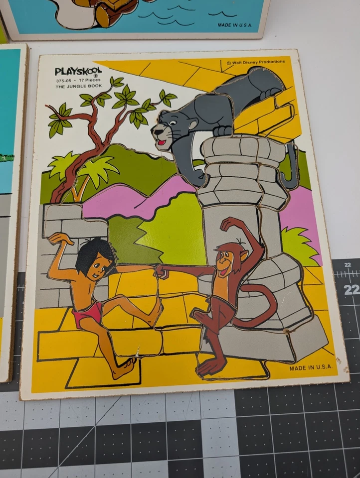 Lote de rompecabezas bandeja marco Playskool Plaza Sésamo Scooby Doo Pinocho libro de la selva Foto 4 de 4