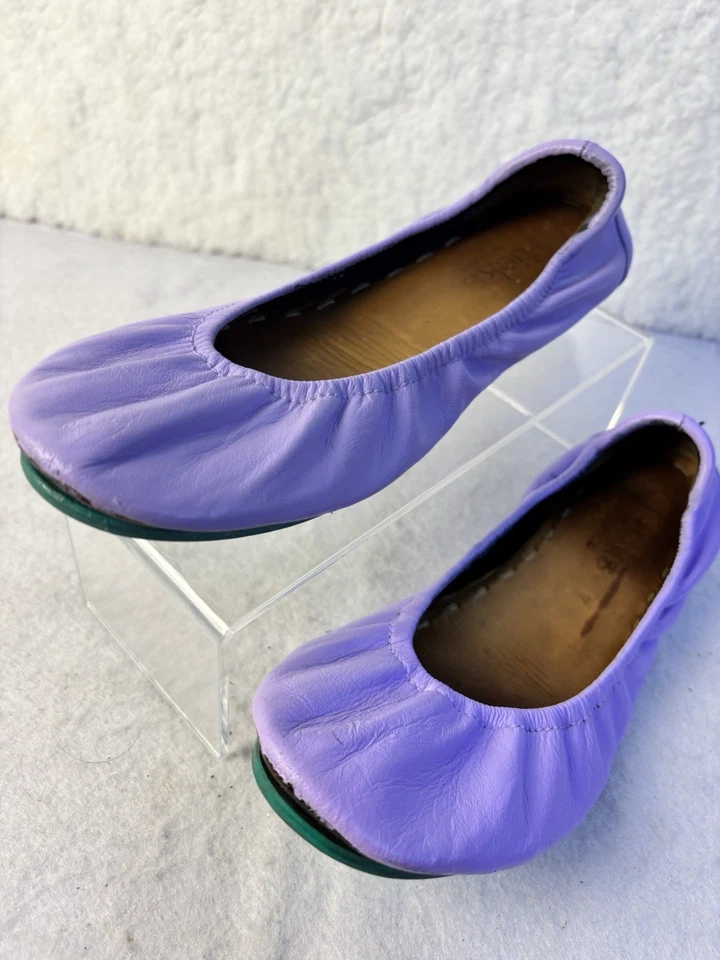 Corbatas de Gavrieli Plegables Ballet Planas Talla 7 Cuero Napa Púrpura Mate Foto 2 de 4