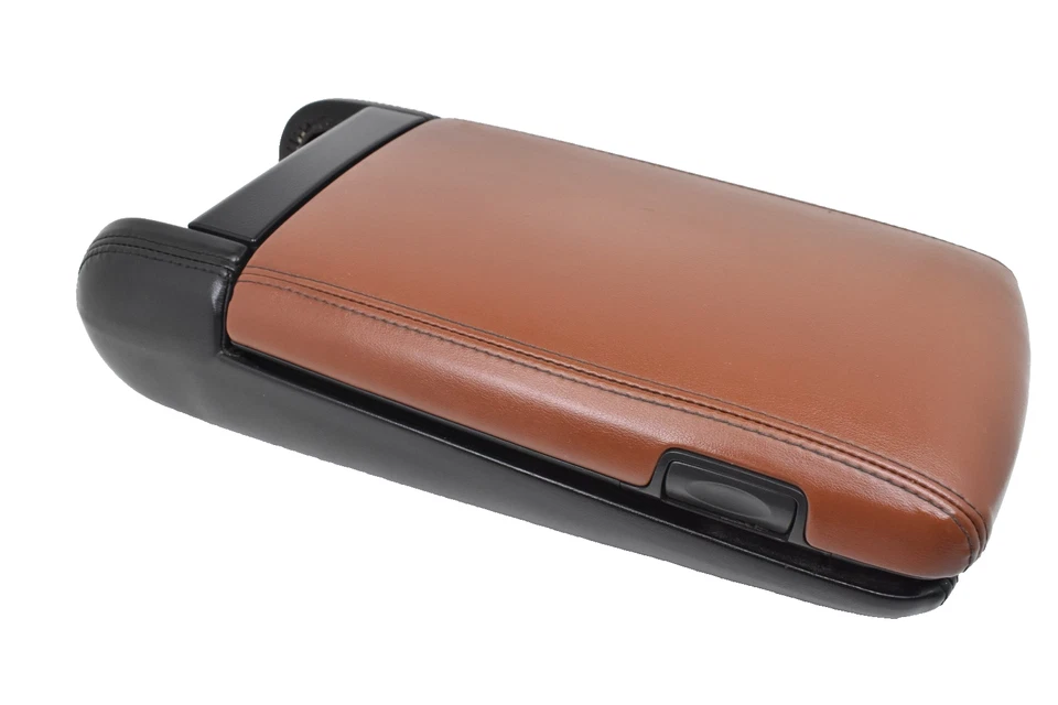 DEFECT 2002-2005 Infiniti Q45 Center Console Brown Leather Armrest Storage OEM - Image 4 of 4