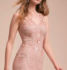 bhldn bridesmaid dress/ wedding dress/ size 2/ beaded full length gown/art deco