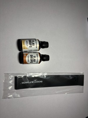 Body Attack Flavour Drops (Caramel & Vanille) 50ml Terraband In Schwarz Neu
