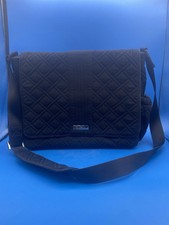 Vera Bradley Quilted Messenger Diaper Baby Shoulder Tote Bag Black