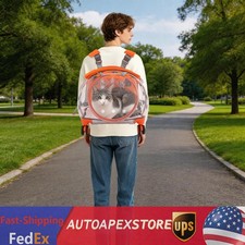 7.5kg Cat Dog Carrier with Wheels Telescopic Handle Pet Travel Carrier Orange