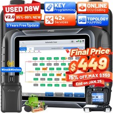 XTOOL D8W V2.0 Wireless OBD2 Scanner Full Sys...