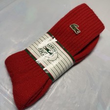 Lacoste Izod Alligator VTG Red Socks SZ WM 10-13 Made In USA NOS preppy VTG