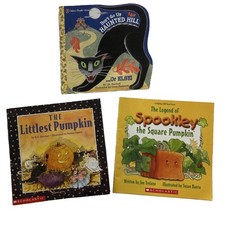 Lot Of 3 Children  s Halloween Books Littlest Pumpkin, Spookley, Haunted Hill Cat