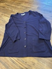 VTG Hanes Women’s Button Front Cardigan Sz 2XL Sweater Made In USA Cozy Cottage