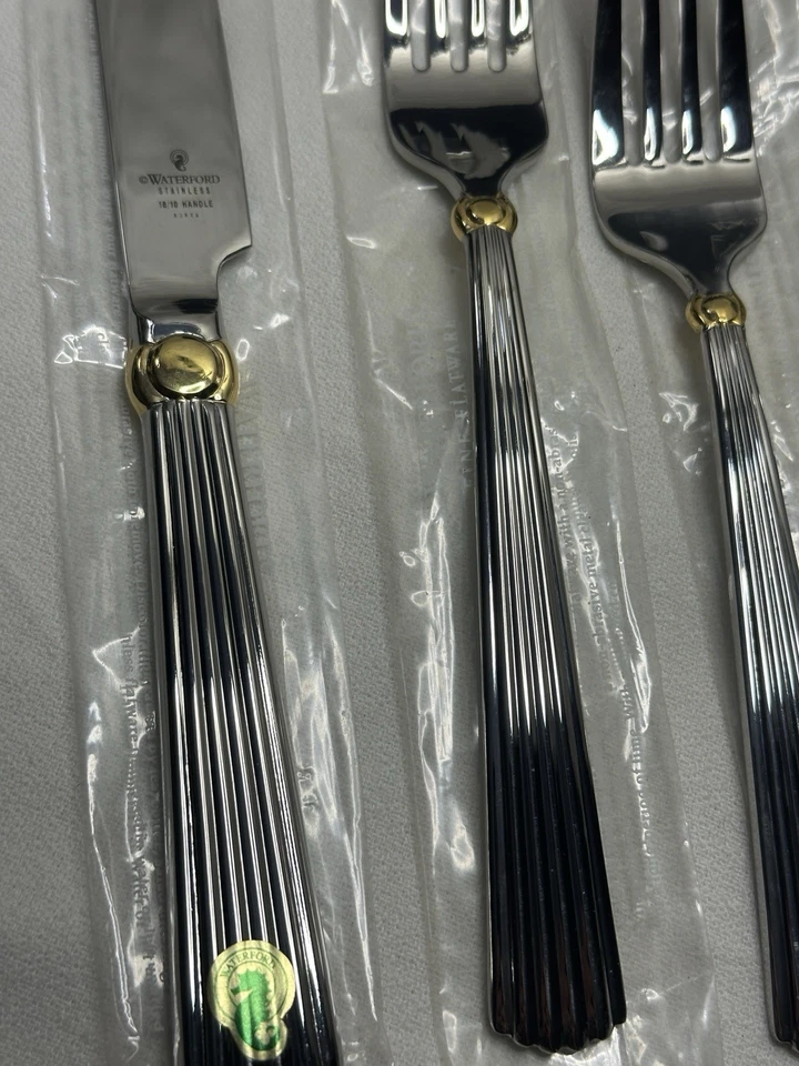 Waterford 18/10 из нержавеющей стали Carleton золото 5шт место установки * новый в коробке * 05430805 - Изображение 4 из 4