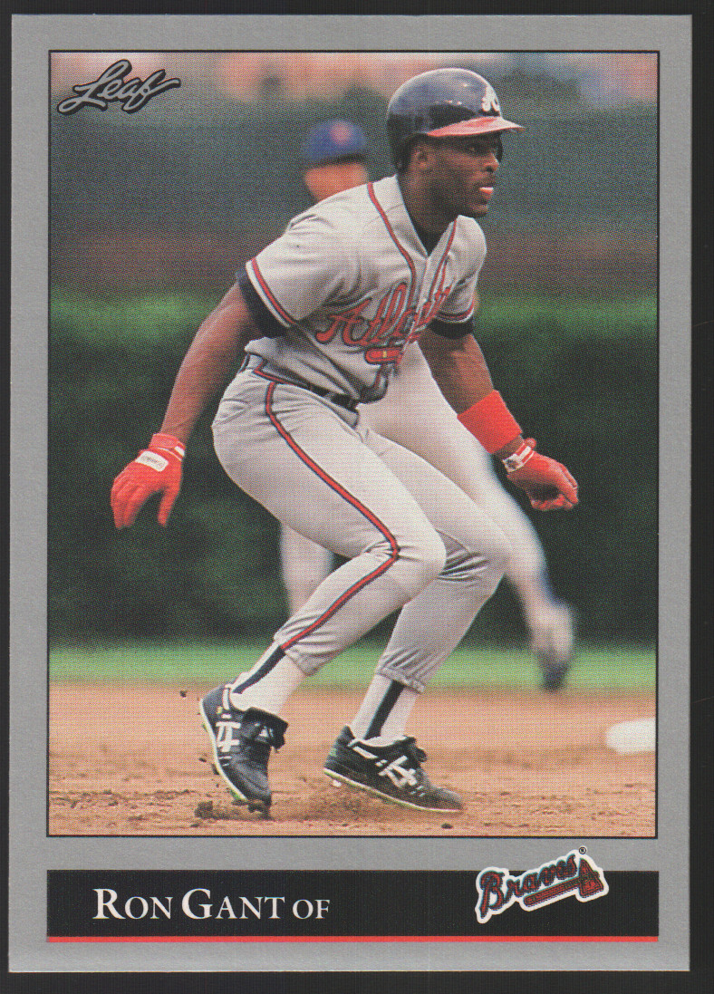 1992 Leaf Baseball #15a - Ron Gant VAR - Atlanta Braves  92-1308