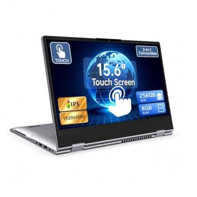Yoga 2-in-1 Touchscreen Laptop Computer, AMD A9 Processor up to 15.6'' Gray