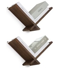 Wooden Book Shelf Set of 2, Stylish, Brown, Luxury, Hanging Wall Mounted Shelfs