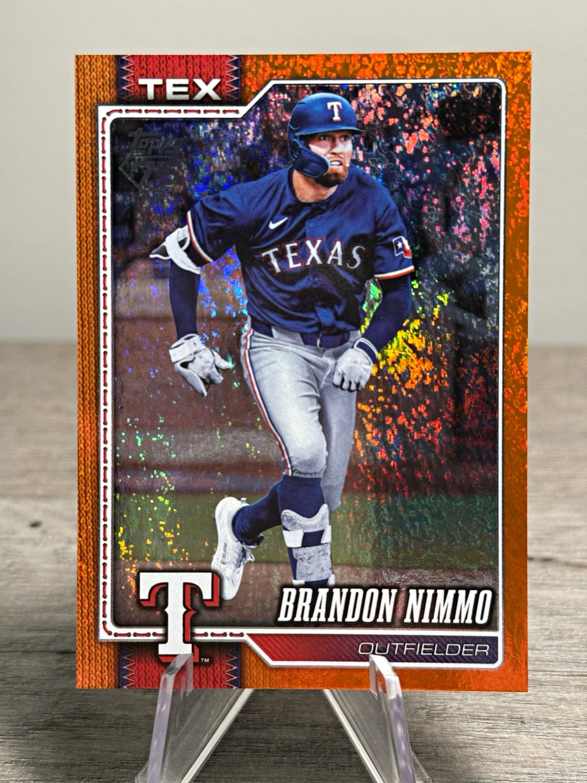 Topps 2026 Series 2 - Brandon Nimmo #470 Orange Holofoil /25 Texas Rangers