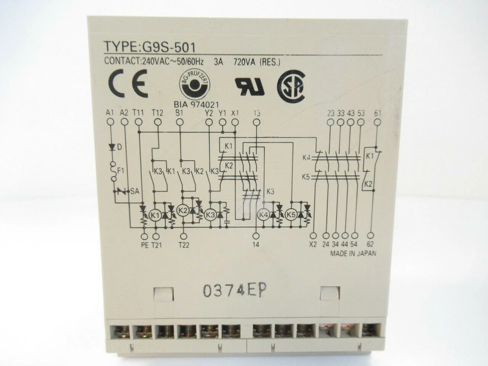 Unidade de relé de segurança G9S-501 G9S501 - OMRON (USADO TESTADO) - Imagem 2 de 4