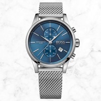 Hugo Boss JET 1513441 Men's Chronograph Blue Dial Mesh Stainless Steel Bracelet