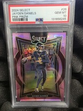 2024 PANINI SELECT PINK PRIZM #26 JAYDEN DANIELS ROOKIE RC 8/10 PSA 10