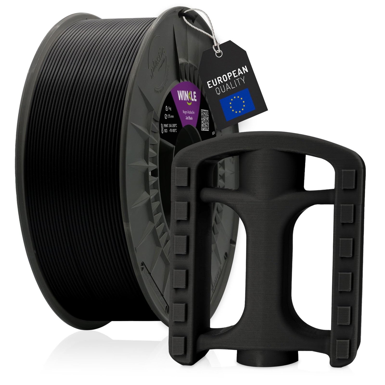 WINKLE ASA Filament 1.75mm Schwarz 1kg Spule für FDM 3D Drucker UV-beständig