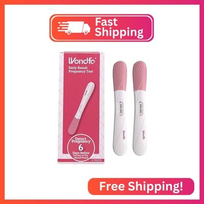 Wondfo Pregnancy Test Early Result 5 Pack - Extra Sensitive and Very Early HCG U