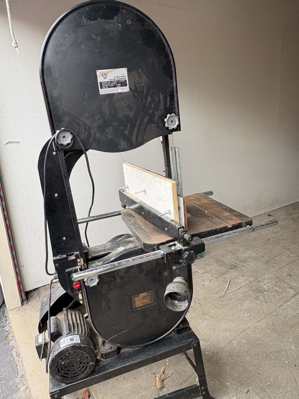 vintage Buffalo 14-inch vertical band saw