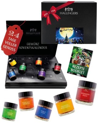 Gewürz Adventskalender 24x & Booklet ''Magische Reise'' Hallingers DE