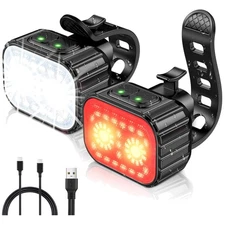 Super Bright Rechargeable Bike Light Set - Ideal for Night Safety & Outdoor Use