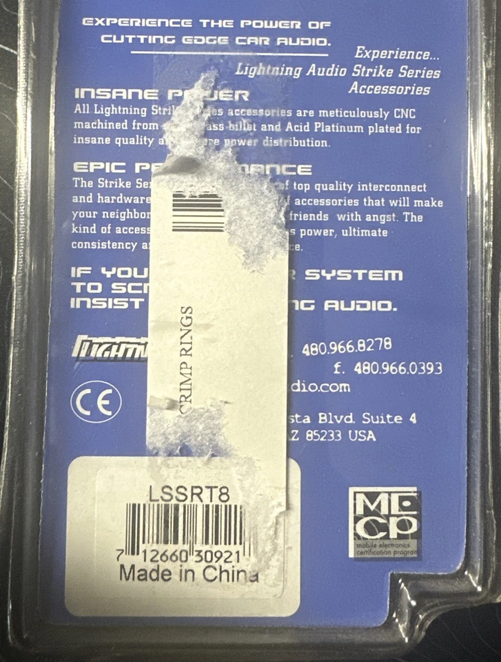 (4) Power/Ground Wire Ring Terminals Nickel 8 Ga Gauge 5/16" Connector Car Audio - Image 2 of 4