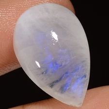 Natural Rainbow Moonstone Pear Cabochon Loose Gemstone 16.5 Ct 21X13X6mm GC36326