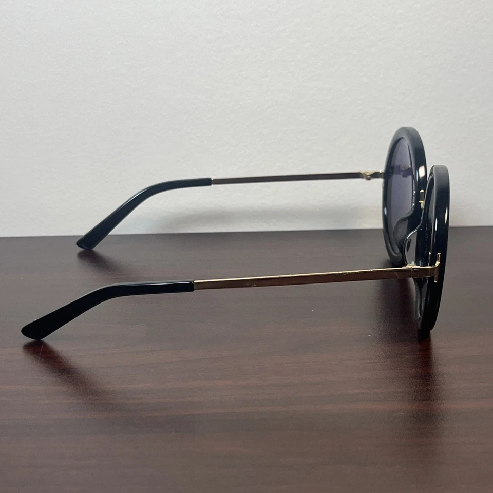 Gafas de sol Paul Frank 143010L marco redondo Steampunk plástico negro dorado 50-23-140 Foto 4 de 4