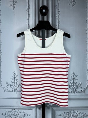 Jean Paul Gauliter - 2000 s - Mariniere Tank Top In Red - Striped