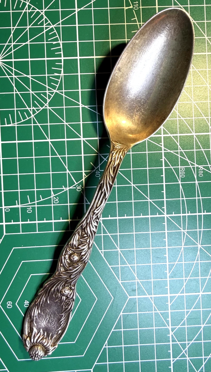 TIFFANY CHRYSANTHEMUM Sterling Silver Serving Spoon 8 1/4"